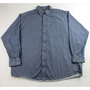 Ariat Shirt Mens XL Blue‎ Button Down Long Sleeve 100% Cotton Western Pocket